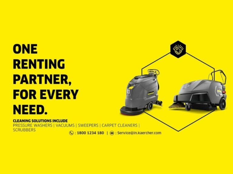 Global leader in Cleaning Solutions, Kärcher, offers world-class top-quality machines on rent