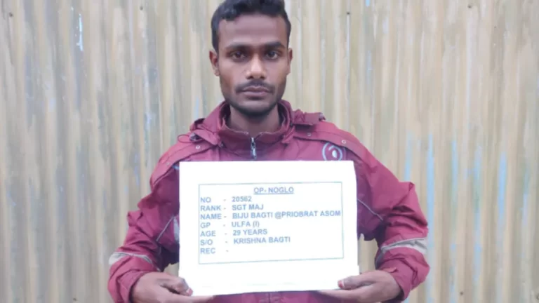 Security forces apprehended hardcore Ulfa(I) cadre from Noglo village in Arunachal Pradesh