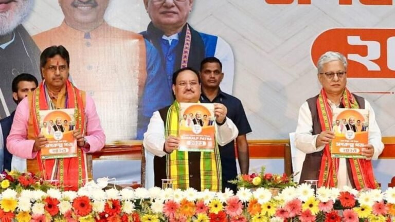 BJP president JP Nadda releases Sankalp Patra for Tripura polls