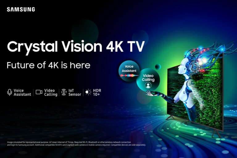 Samsung Launches Crystal Vision 4K UHD TV with Multi Voice Assistant, Video Calling & IoT Sensors for a Connected Living Experience available with discount on Flipkart.